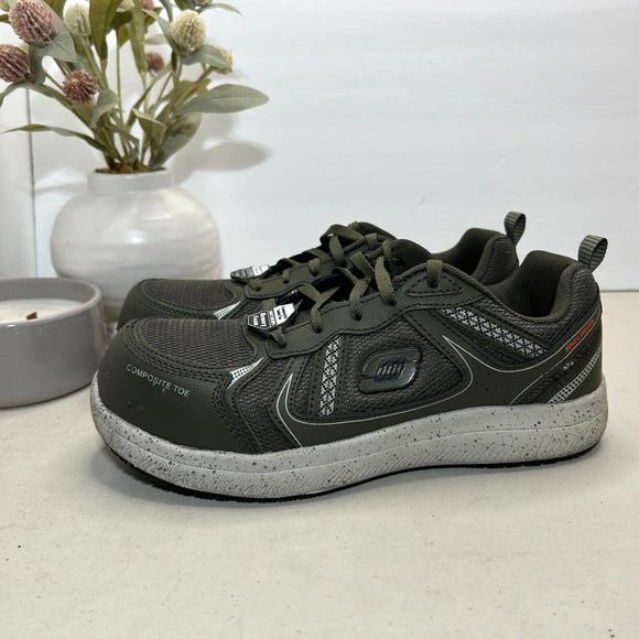 SKECHERS Work Summits SR Jaily Composite Toe Memory Foam Dark Green Women 8 - Picture 5 of 11
